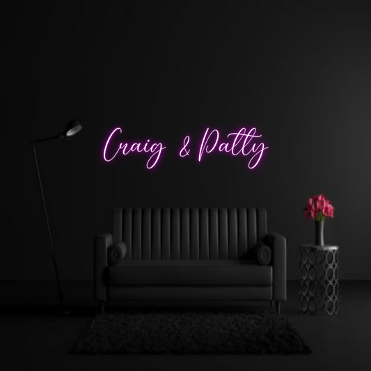 CREATE YOUR OWN WEDDING NEON SIGN Craig & Patty
