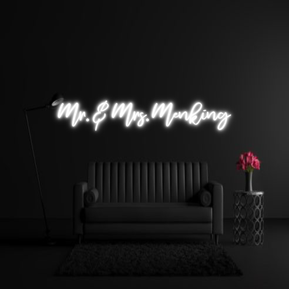 CREATE YOUR OWN WEDDING NEON SIGN Mr. & Mrs. Me...