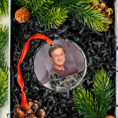 Personalized Memorial Ornaments Glass Ornament, Crystal Ornament Photo