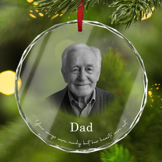 Personalized Memorial Crystal Glass Ornament