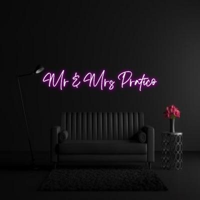 CREATE YOUR OWN WEDDING NEON SIGN Mr & Mrs Prat...