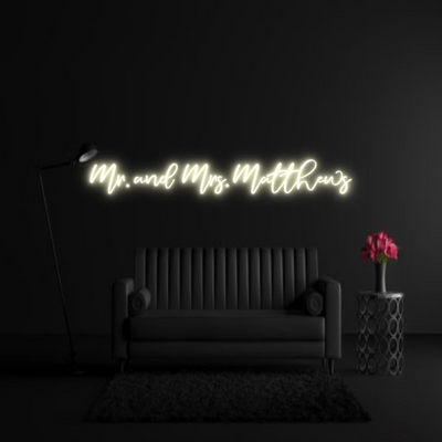 CREATE YOUR OWN WEDDING NEON SIGN Mr. and Mrs. ...