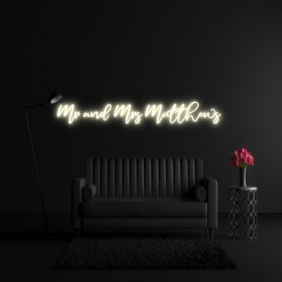 CREATE YOUR OWN WEDDING NEON SIGN Mr and Mrs Ma...