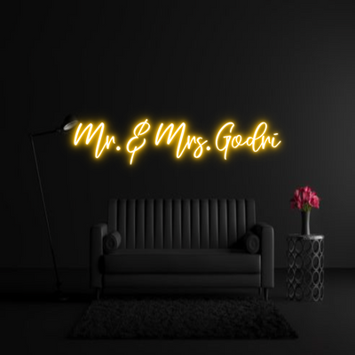 CREATE YOUR OWN WEDDING NEON SIGN Mr. & Mrs. Go...