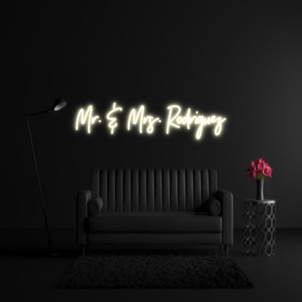 CREATE YOUR OWN WEDDING NEON SIGN Mr. & Mrs. Ro...