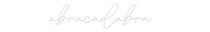 CREATE YOUR OWN WEDDING NEON SIGN abracadabra