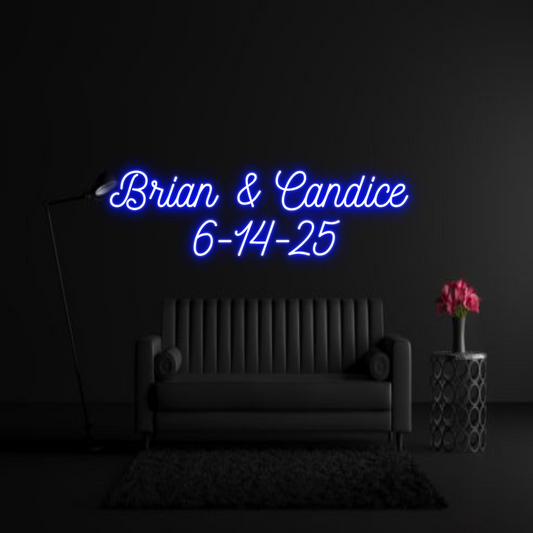 CREATE YOUR OWN WEDDING NEON SIGN Brian & Candi...