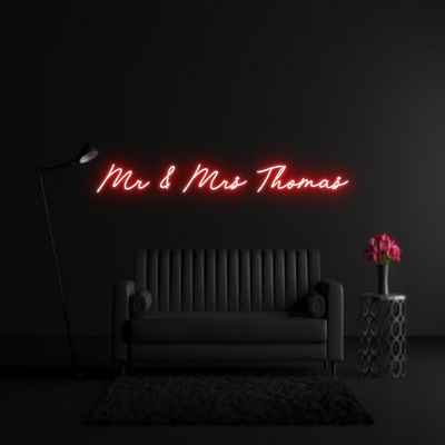 CREATE YOUR OWN WEDDING NEON SIGN Mr & Mrs Thomas