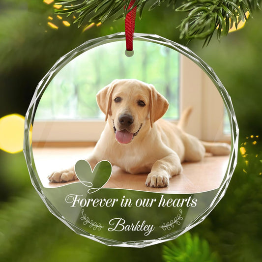 Personalized Dog/Cat Photo Ornaments, Dog, Cat Custom Crystal Ornaments