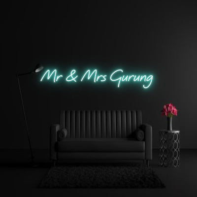 CREATE YOUR OWN WEDDING NEON SIGN Mr & Mrs Guru...