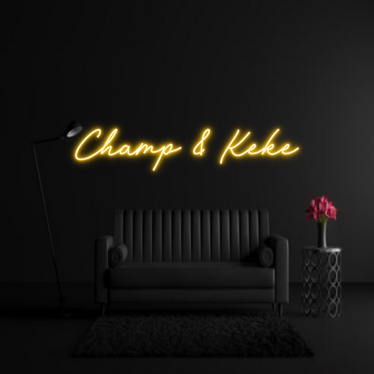 CREATE YOUR OWN WEDDING NEON SIGN Champ & Keke