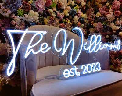 Wedding Neon Sign Custom, Wedding Neon Sign Battery Operated, Wedding Neon Sign Est, Wedding Neon Sign Name, Wedding Decor, Led Signs