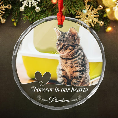 Personalized Dog/Cat Photo Ornaments, Dog, Cat Custom Crystal Ornaments
