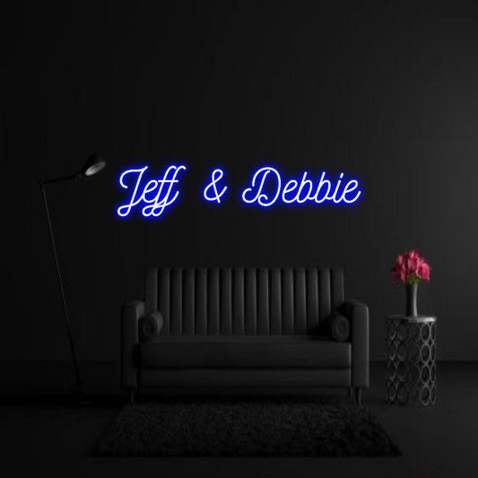 CREATE YOUR OWN WEDDING NEON SIGN Jeff & Debbie
