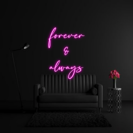 CREATE YOUR OWN WEDDING NEON SIGN forever
&
a...