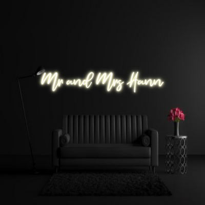 CREATE YOUR OWN WEDDING NEON SIGN Mr and Mrs Hann