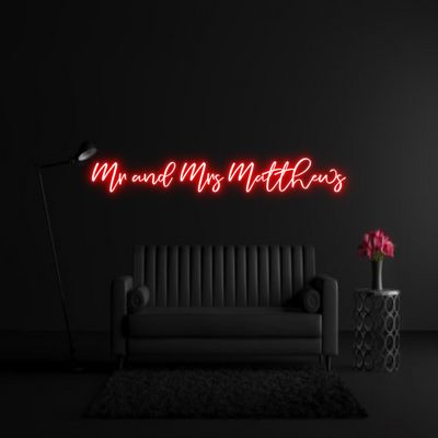 CREATE YOUR OWN WEDDING NEON SIGN Mr and Mrs Ma...