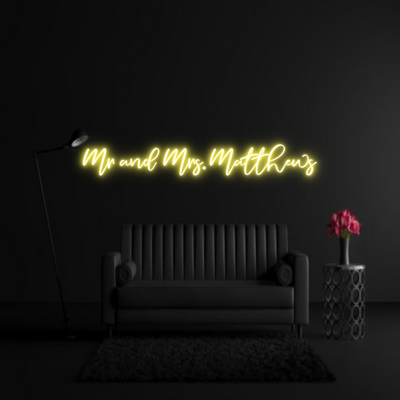 CREATE YOUR OWN WEDDING NEON SIGN Mr and Mrs. M...