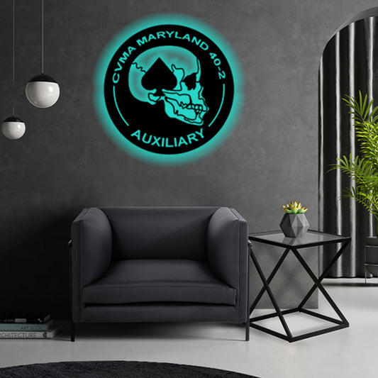 Metal sign $1215 14in with led