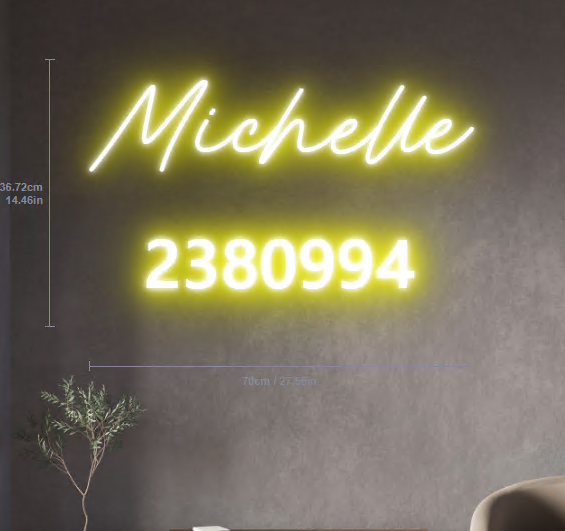 Neon sign 30in - Michelle