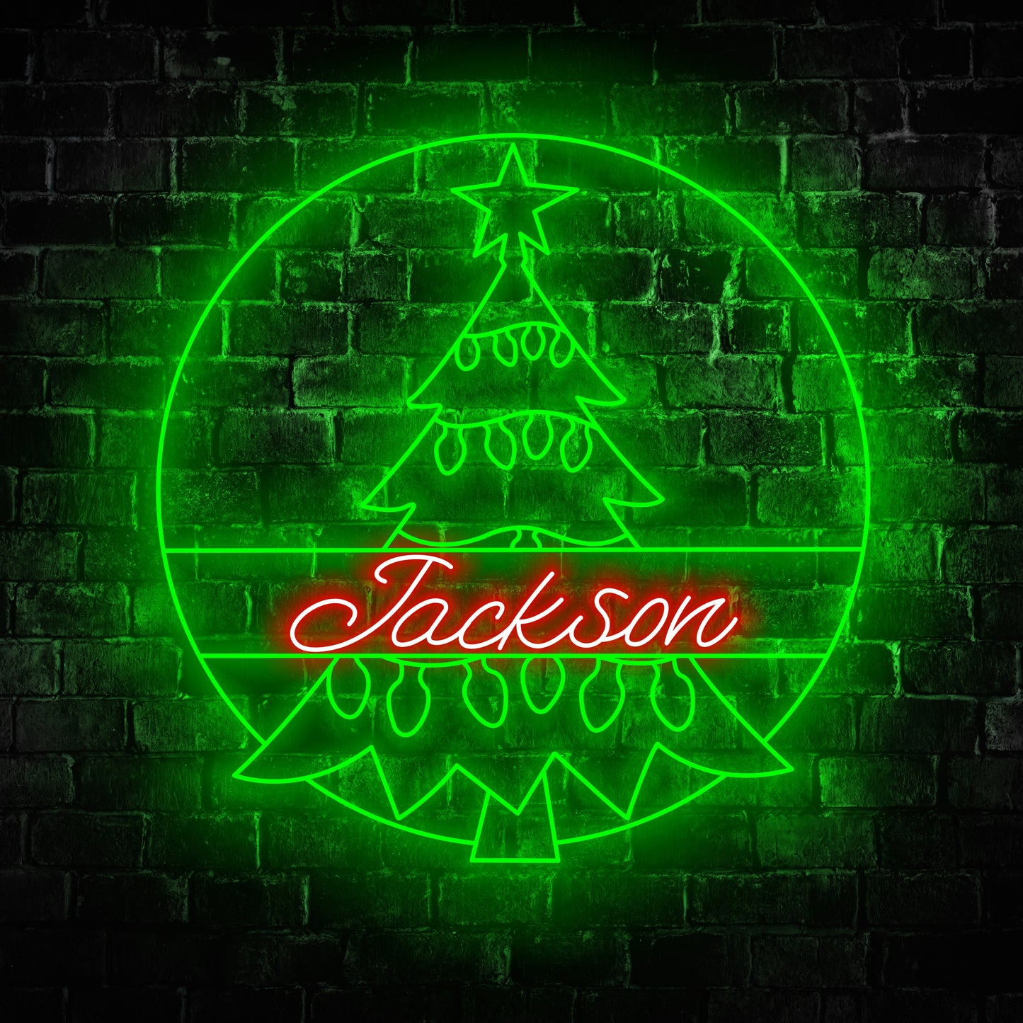Custom Christmas Neon Sign, Christmas Scene Neon Sign LED, Personalized Merry Name Sign Xmas Home Decor Christmas Gift