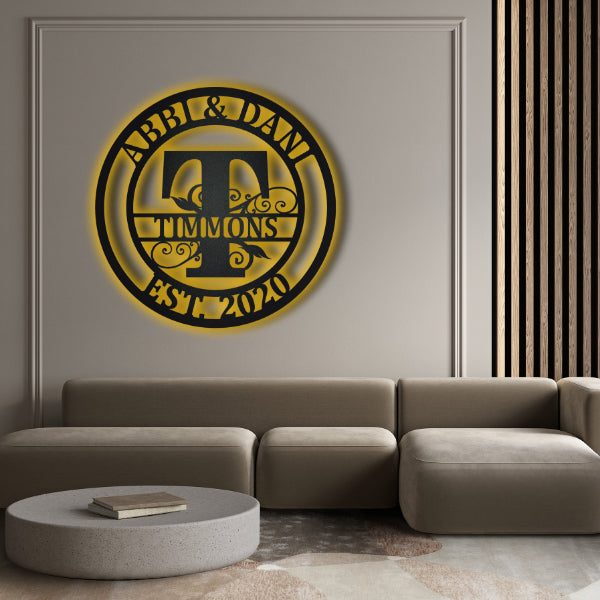 Personalized Family Name Metal Sign