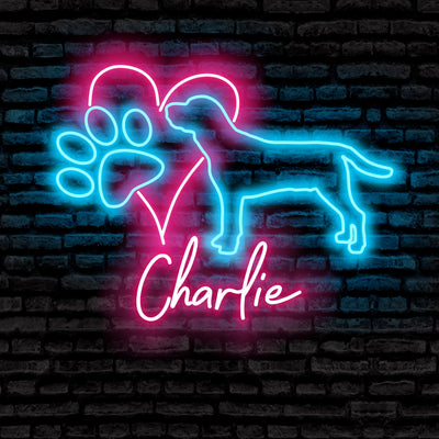 Beagle Dog Neon Sign - Personalized Name Pet Neon - Custom Neon Sign