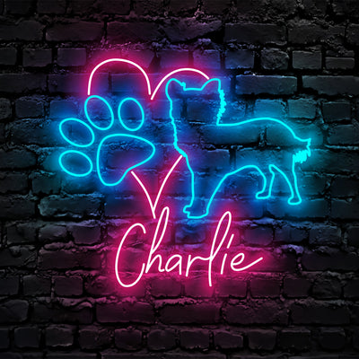 Chihuahua Dog Neon Sign - Personalized Name Dog Neon - Custom Pet Neon Sign