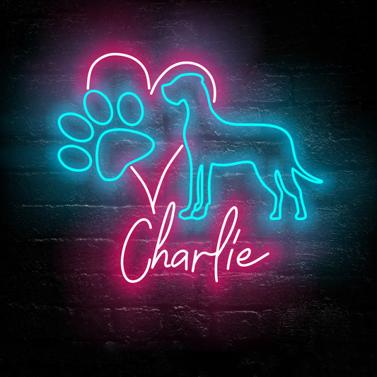 Great Dane Dog Neon Sign - Personalized Name Dog Neon - Custom Neon Sign