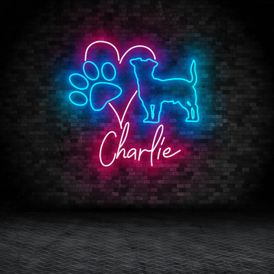 Jack Russell Dog Neon Sign - Personalized Name Dog Neon - Custom Led Neon Sign