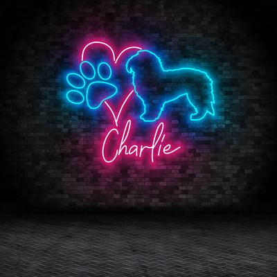 Maltese Terrier Dog Neon Sign - Personalized Name Dog Neon - Custom Led Neon Sign