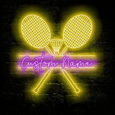 Customizable LED Neon Sign for Badminton Sport - Gift for Badminton Enthusiasts