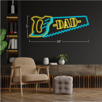 Personalized Name Dad Led Neon Sign - Idea Gift Father Day