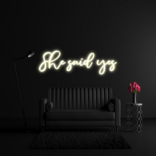 CREATE YOUR OWN WEDDING NEON SIGN She said yes