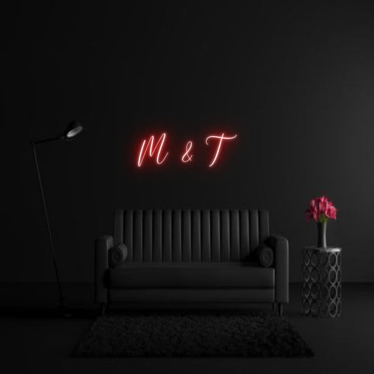 CREATE YOUR OWN WEDDING NEON SIGN M & T