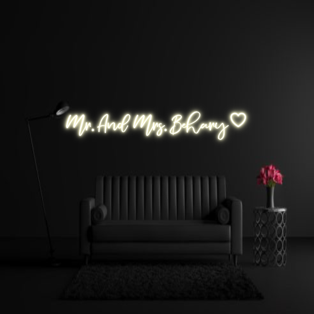 CREATE YOUR OWN WEDDING NEON SIGN Mr. And Mrs. ...