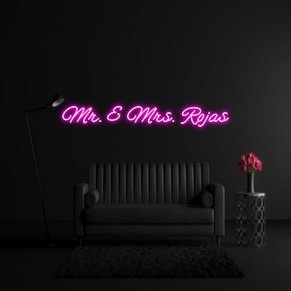 CREATE YOUR OWN WEDDING NEON SIGN Mr. & Mrs. Ro...