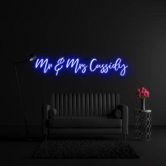 CREATE YOUR OWN WEDDING NEON SIGN Mr & Mrs Cass...