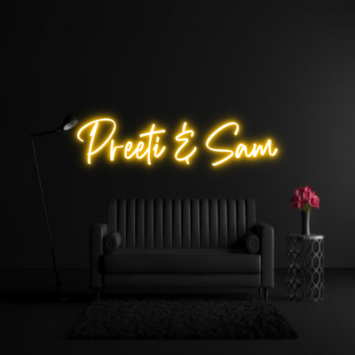 CREATE YOUR OWN WEDDING NEON SIGN Preeti & Sam