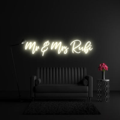 CREATE YOUR OWN WEDDING NEON SIGN Mr & Mrs Rubi