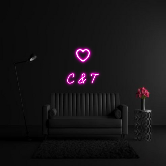 CREATE YOUR OWN WEDDING NEON SIGN 
C & T