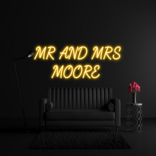 CREATE YOUR OWN WEDDING NEON SIGN MR AND MRS
 ...