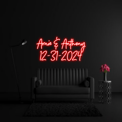 CREATE YOUR OWN WEDDING NEON SIGN Arnie & Antho...