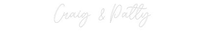 CREATE YOUR OWN WEDDING NEON SIGN Craig & Patty