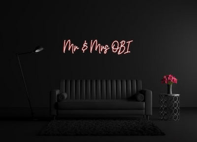 CREATE YOUR OWN CUSTOM NEON Mr & Mrs OBI