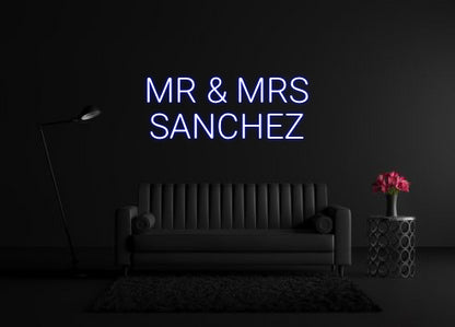 CREATE YOUR OWN CUSTOM NEON MR & MRS
SAN...