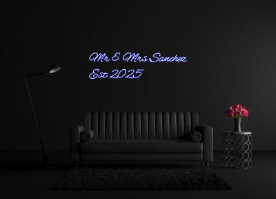 CREATE YOUR OWN CUSTOM NEON Mr & Mrs Sanc...