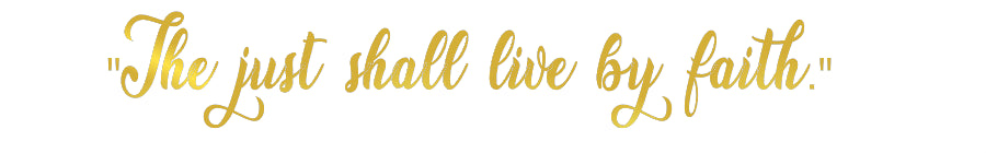 Custom Sign: "The just sha...