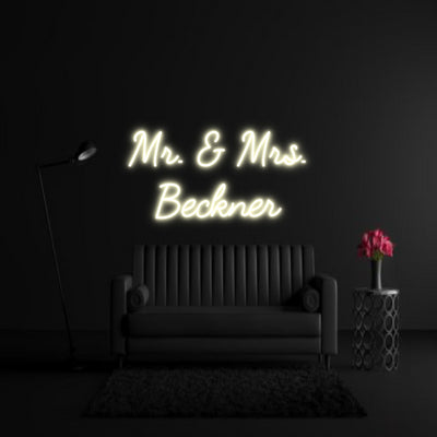 CREATE YOUR OWN WEDDING NEON SIGN Mr. & Mrs.
B...