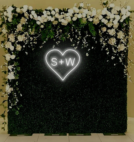 Custom Wedding Neon Sign Initials, Custom Name Neon Sign, Battery Operated Led Neon Light, Neon Light Wall Sign ,Neon Wedding Decor, Neon Name Wedding Backdrop